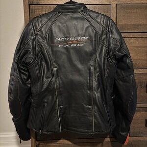Harley-Davidson FXRG Functional Black Leather Riding‎ Jacket Women’s Size Large